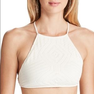 Polo Ralph Lauren Crochet-Overlay Bikini Top